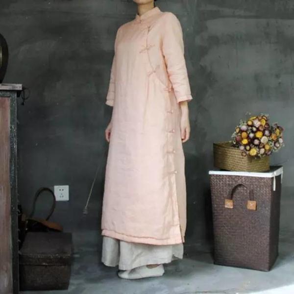 当棉麻遇上旗袍，是清新淡雅的美人 _即时新闻 _光明网