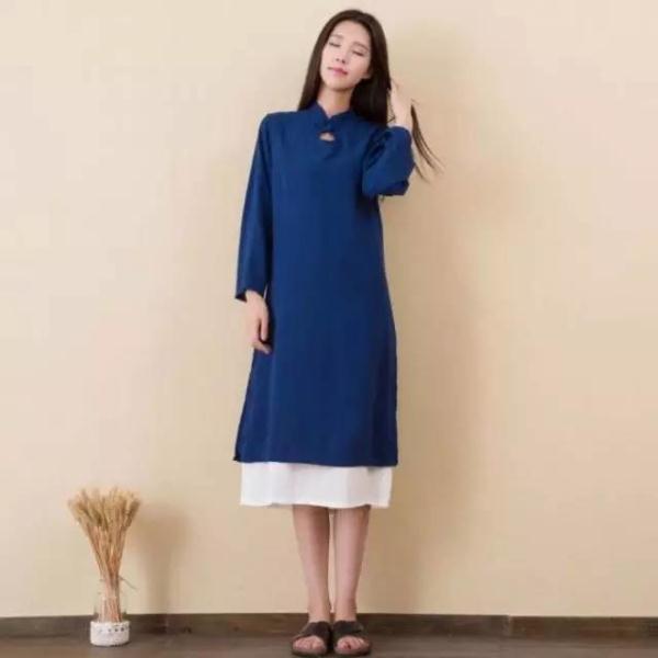 当棉麻遇上旗袍，是清新淡雅的美人 _即时新闻 _光明网