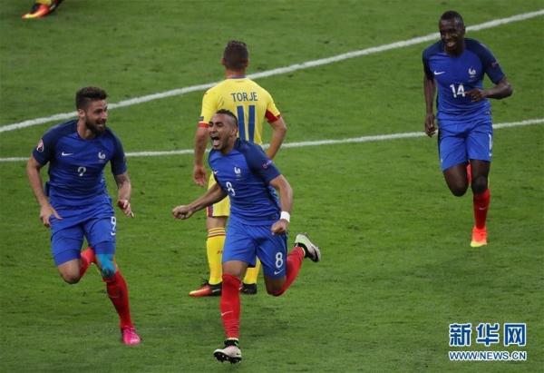 欧洲杯揭幕战 法国2﹕1险胜罗马尼亚