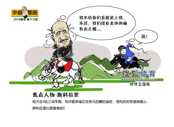 刘守卫漫画：马加特成焦点 恒大四轮三平遇危机