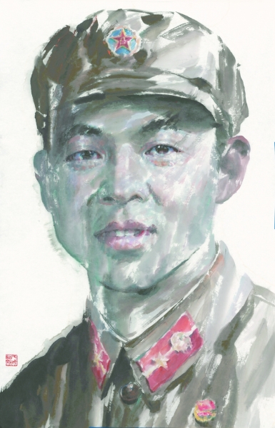 当代英雄雷锋(中国画)于成松