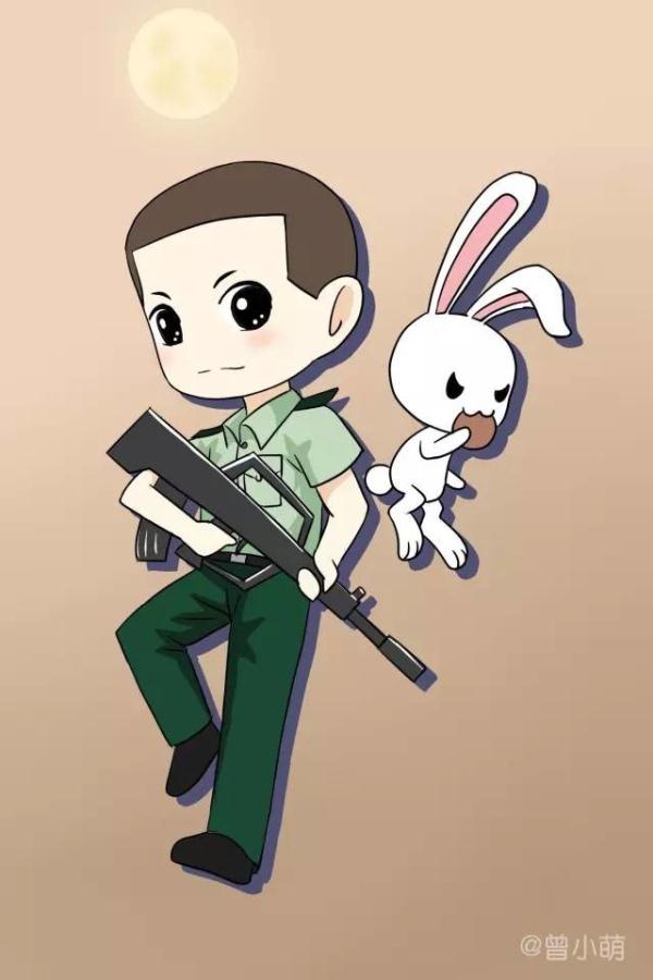 萌漫|一组萌萌哒中秋节军漫壁纸,速速收藏! _即时新闻 _光明网