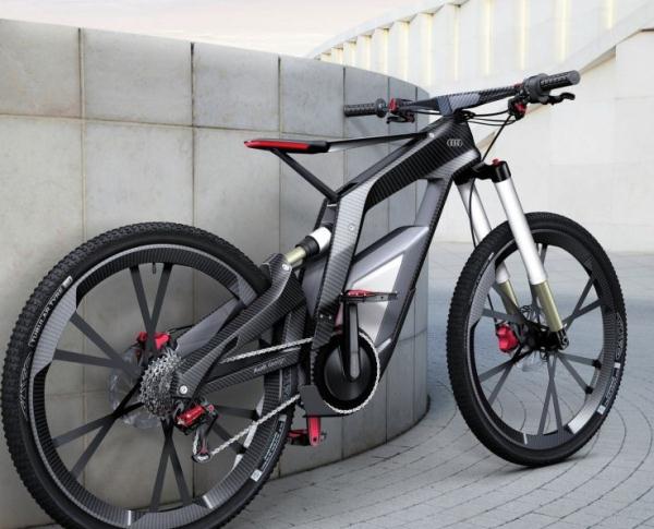 奥迪研发的自行车：碳纤维车身，造型超酷