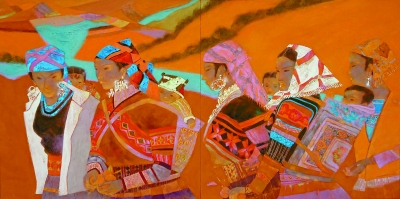 丝路岩语的新生——中国当代岩彩绘画