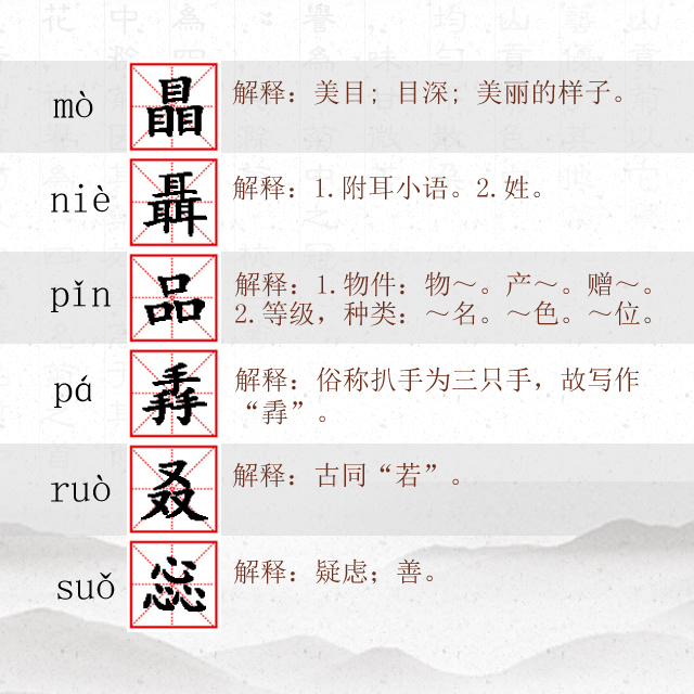 中国汉字:三字叠字大全,你能认识几个?