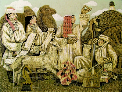 在内蒙古科尔沁草原,几位蒙古族青年教师拿起了刻刀,仅凭着对版画期刊