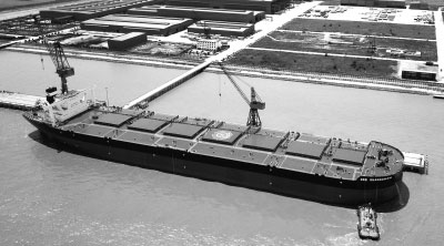 40万吨级矿砂船“广州号”交接出江