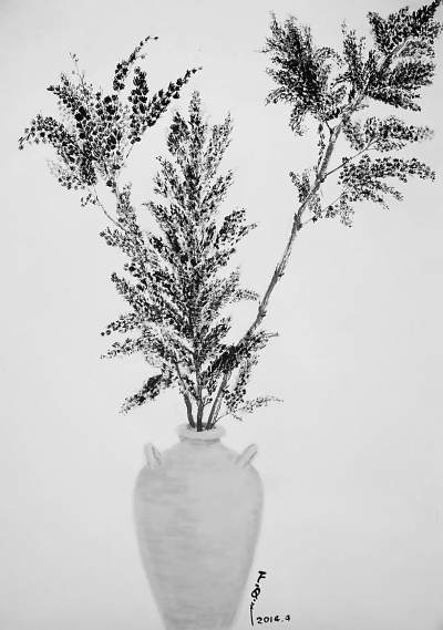 母亲的花草（水粉）