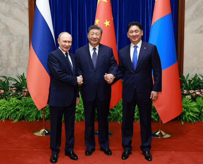 习近平主持中俄蒙元首第七次会晤