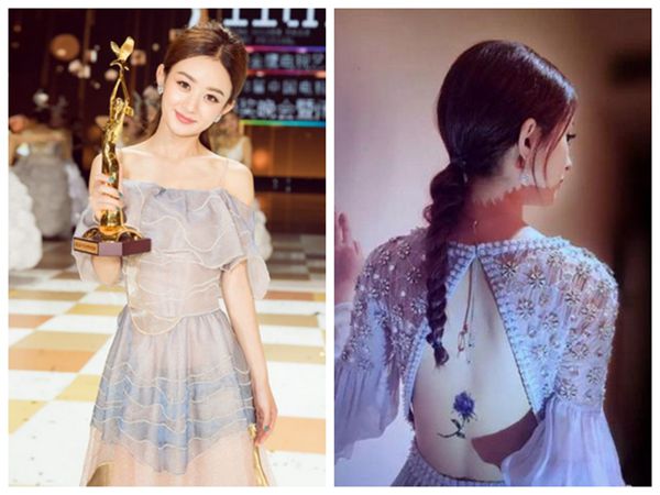 赵丽颖纹身秘密 颖宝为遮腰伤敬业态度让人刮目相看