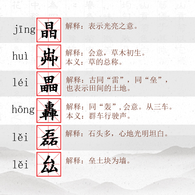中国汉字：三字叠字大全，你能认识几个？