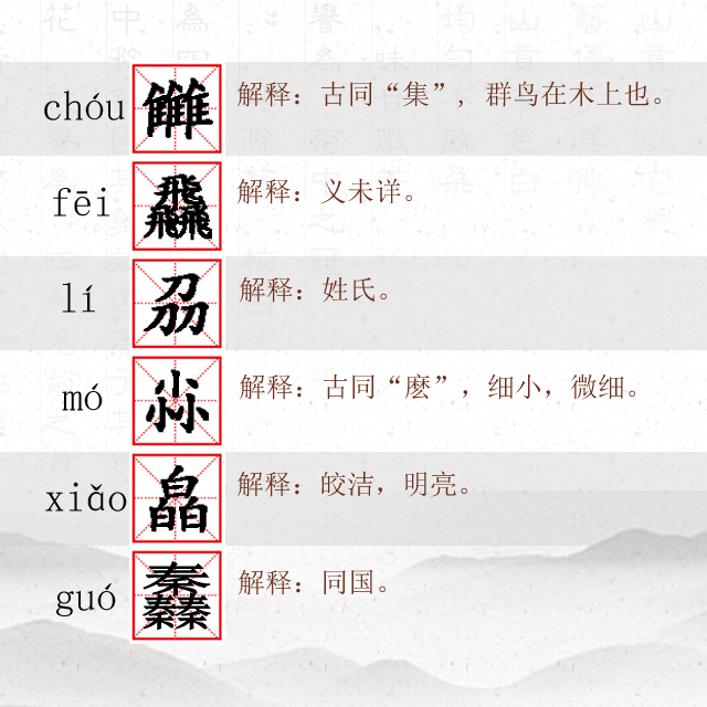 中国汉字：三字叠字大全，你能认识几个？