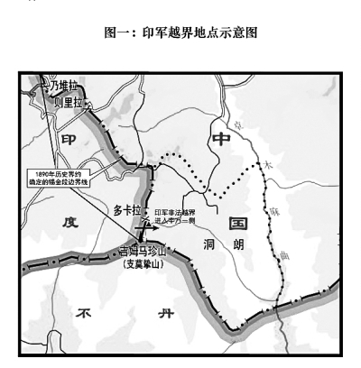 印度邊防部隊在中印邊界錫金段越界進入中國領土的事實和中國的立場