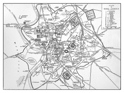 古罗马城平面图图片