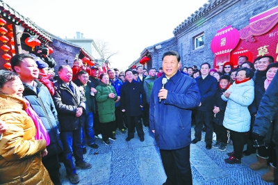 习近平春节前夕在北京看望慰问基层干部群众