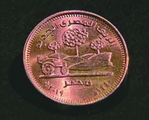 一套埃及硬币里的中国功绩