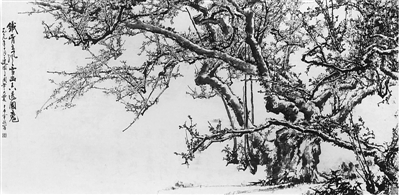 铁骨立风雪（中国画）