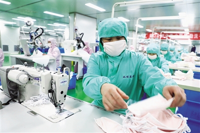 抗菌防护口罩的生产