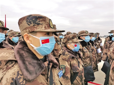 军队增派2600名医护人员支援武汉抗击新冠肺炎疫情