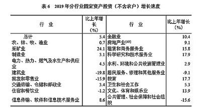 中华人民共和国2019年国民经济和社会发展统计公报图表