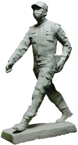 守护者——火神山医院民警（雕塑）