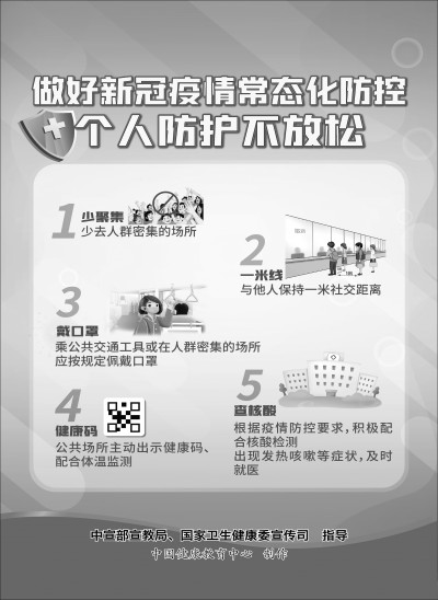 做好新冠疫情常态化防控 个人防护不放松