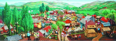 枝头花开，大地春来——喜看画中春意闹