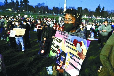 美国多地举行集会游行 抗议针对亚裔的暴力和仇恨犯罪