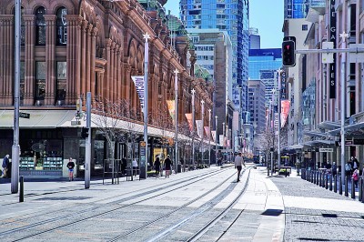 悉尼市中心空旷的街道