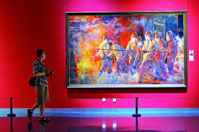 “红色百年内蒙古”油画雕塑作品展开展