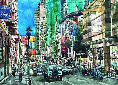 庆祝香港回归祖国25周年 笔墨丹青绘湾区 流光溢彩画未来