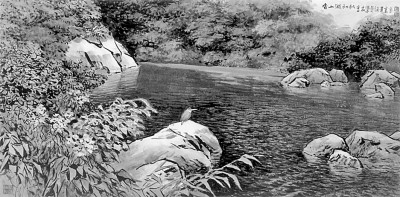 光明文化周末版：香山湖初秋（中国画）