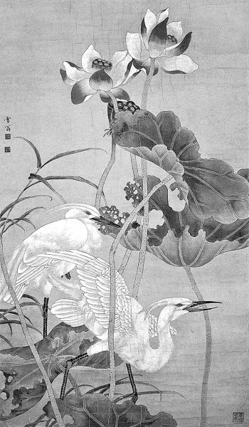 光明文化周末：荷塘双鹭（中国画）