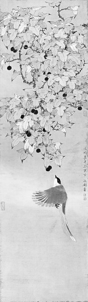 喜鹊枫香图（中国画）