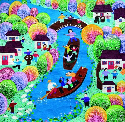 运河人家（农民画）