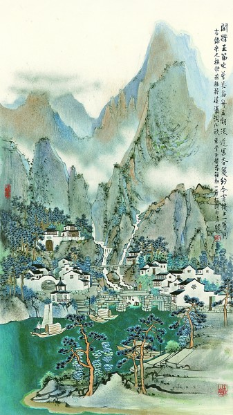 五湖泛舟（中国画）