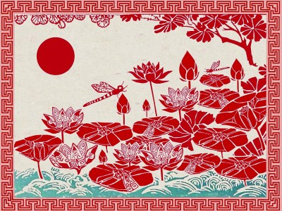 夏日池景