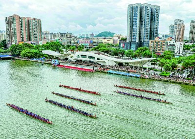 粤港澳大湾区（东莞）龙舟邀请赛举行