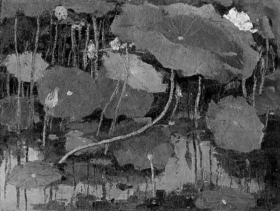 红莲（布面油画）