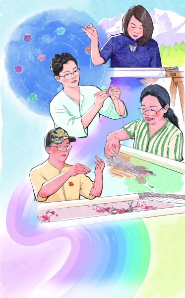 银针翻飞 巧手绣意