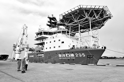 中国“海洋石油295”船首次抵达文莱作业