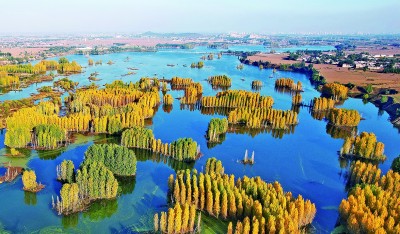 初冬泜河风光秀美