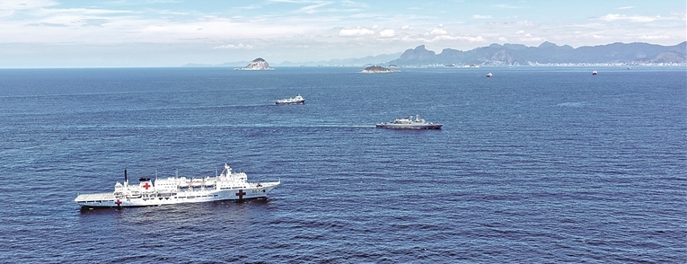 中国海军“丝路方舟”号医院船结束访问离开巴西