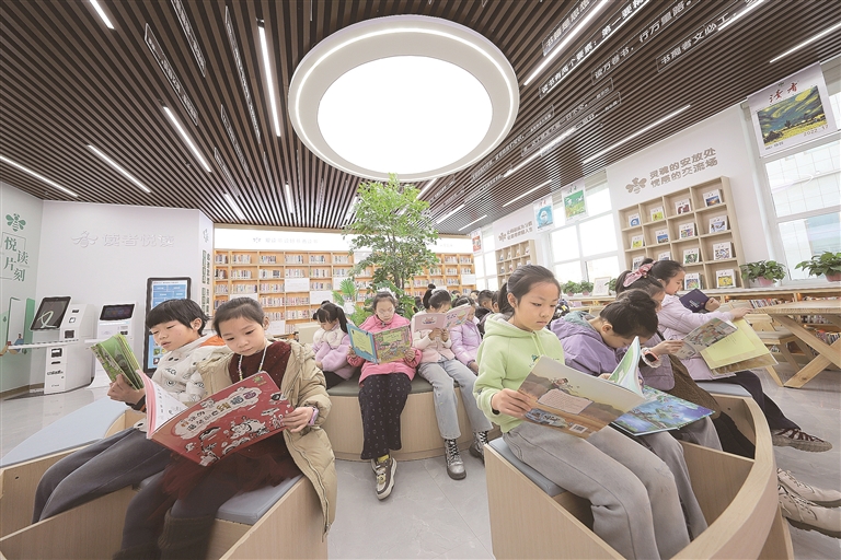 图书馆里度寒假