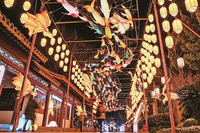 【文化中国行】走进秦淮灯会：灯影摇曳 书香氤氲