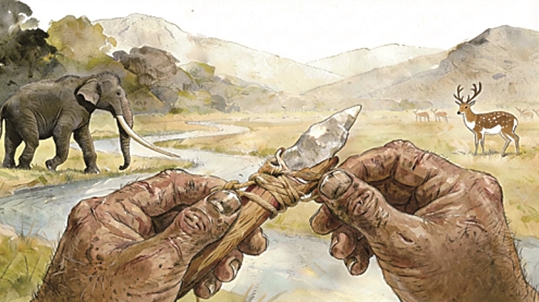 挑战传统认知 东亚地区已知最早工具装柄技术被发现