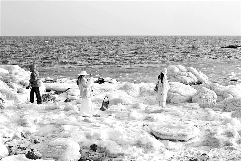 河北秦皇岛：海冰引客来