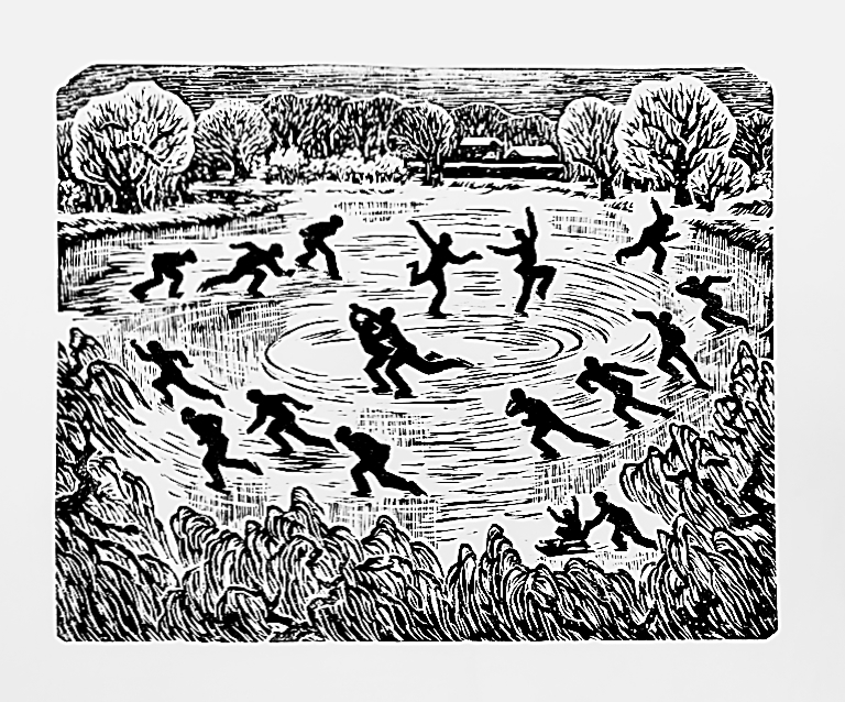 光明文化周末：冰上舞（版画)
