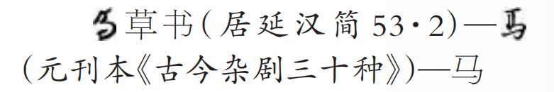 “马”承载的汉字发展规律