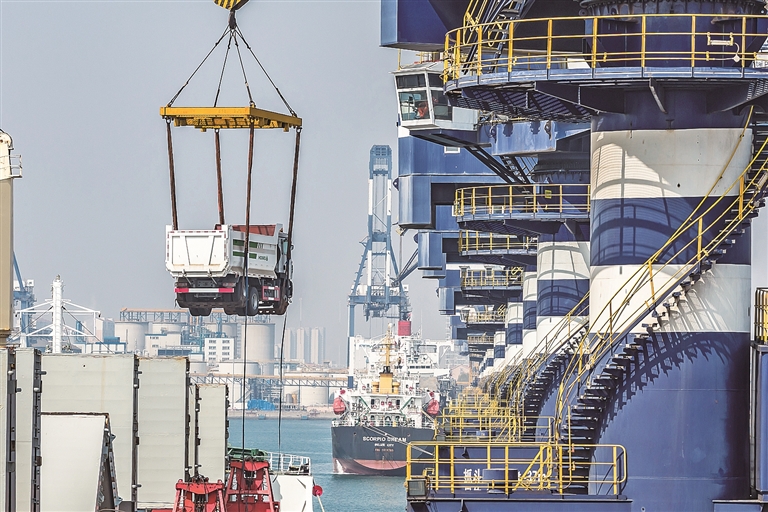 烟台港中非件杂货班轮航线发运量增长显著